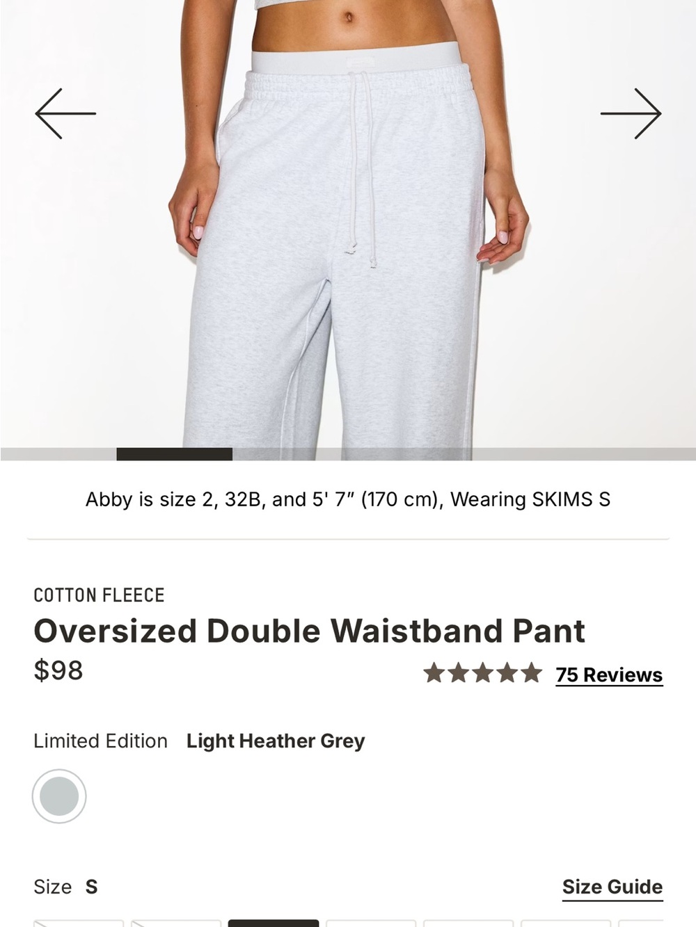 NWT SKIMS oversized double waistband pant - Picture 6 of 7